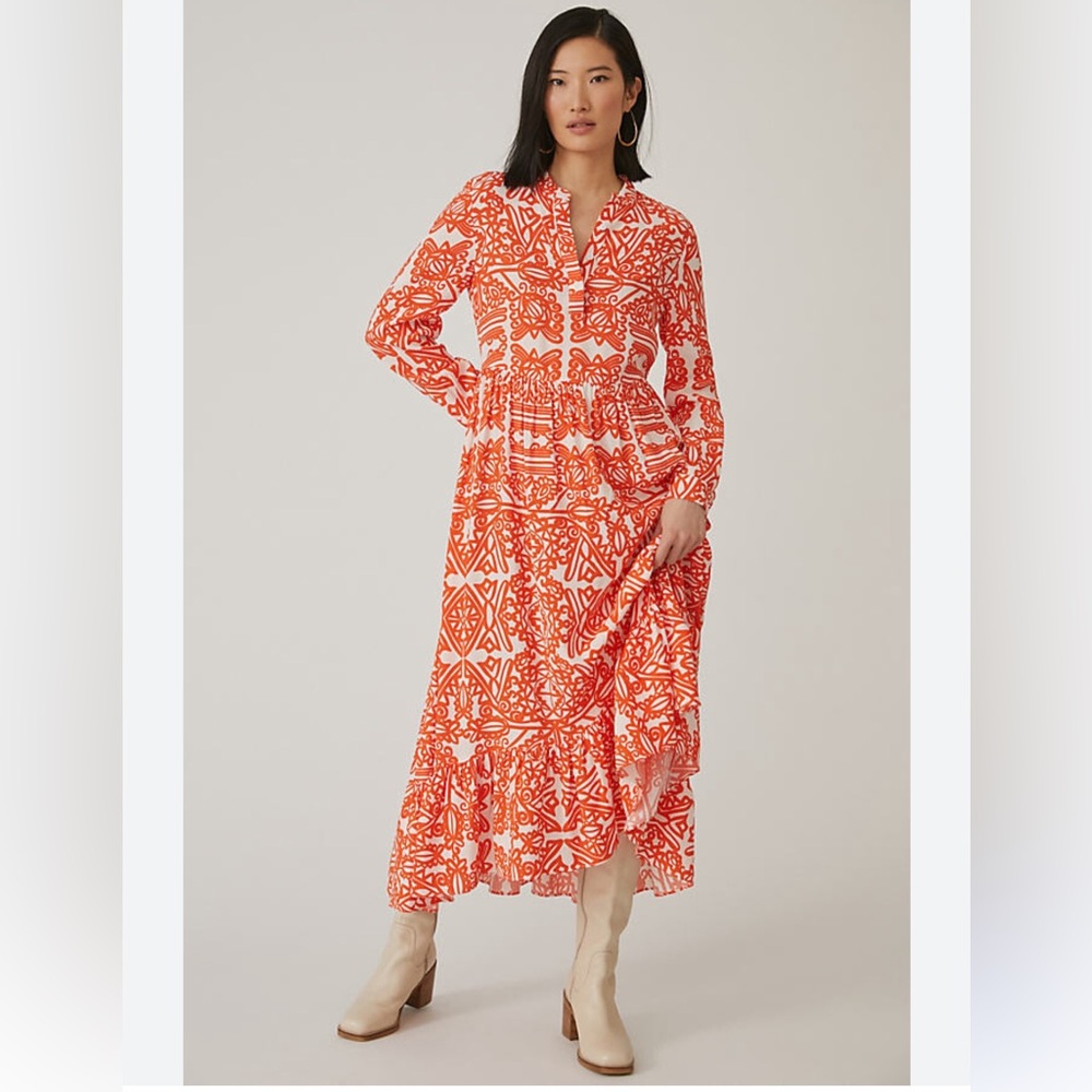 Anthropologie Lynda Maxi Dress By Mare Mare size XL fall dress
